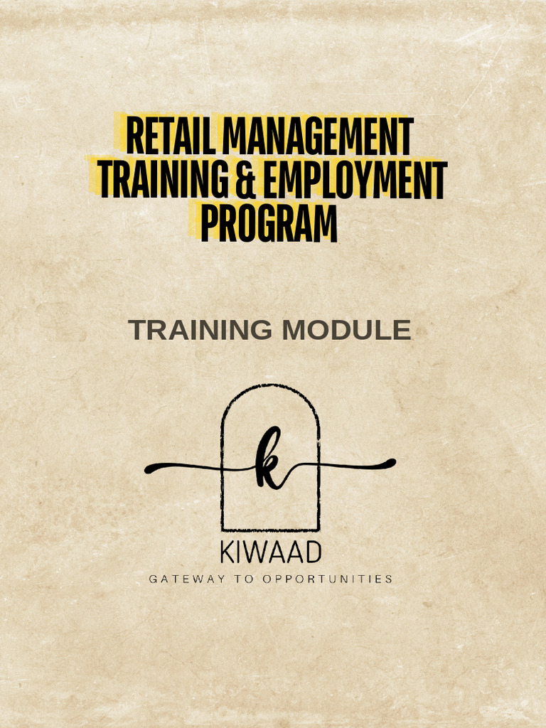 Kiwaad Training Module - Retail - 90 Hours | PDF