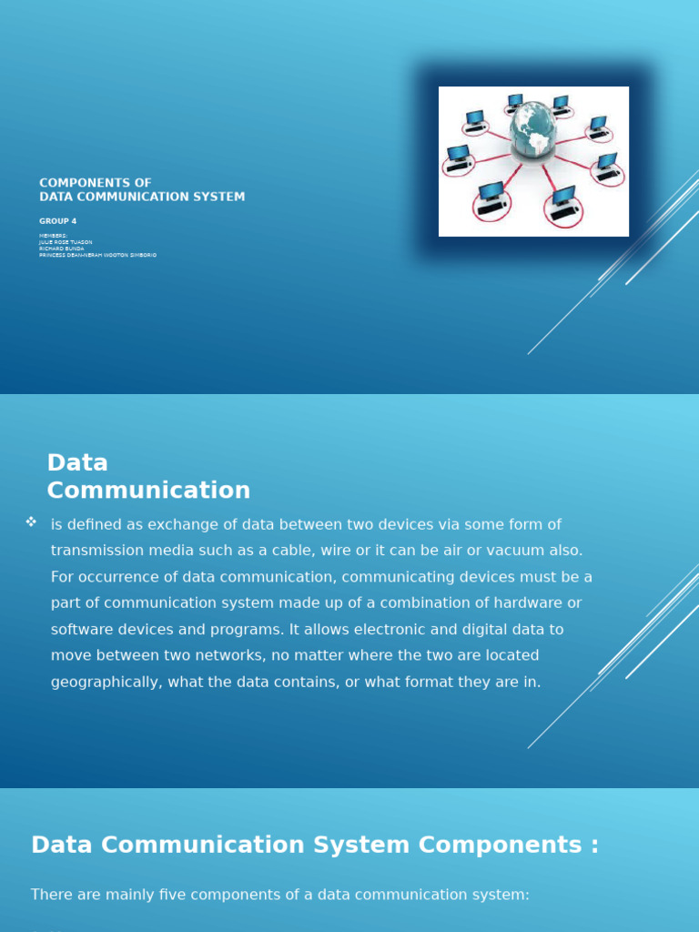 Key Components of Data Communication | PDF | Transmission Medium ...