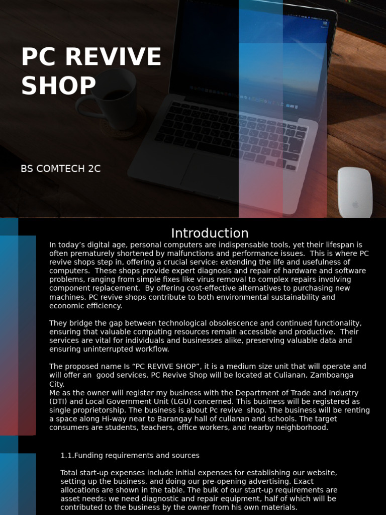 PC Revive Shop: Affordable Computer Repair | PDF | Partnership ...