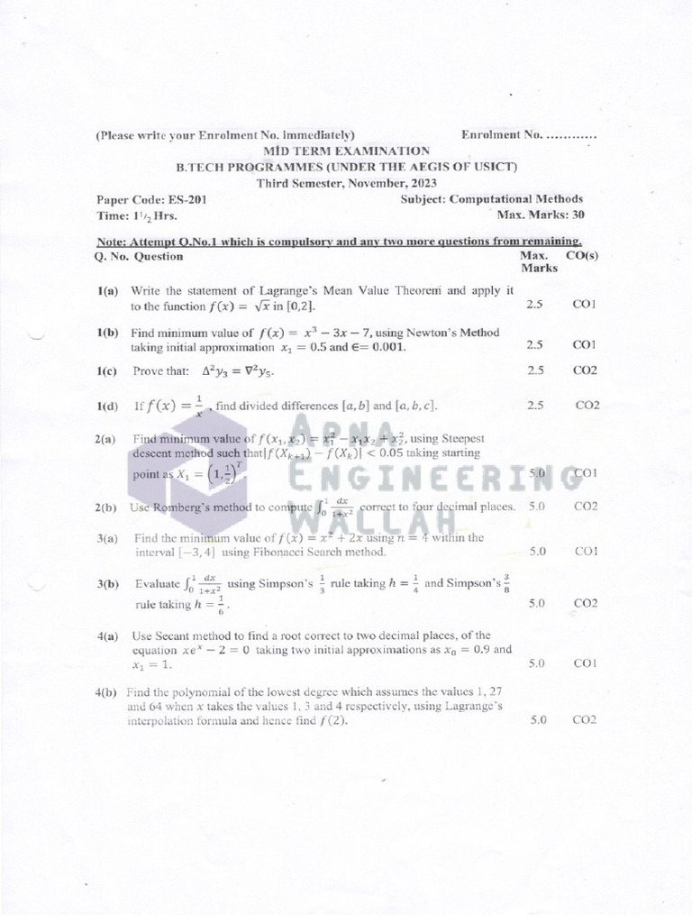 CM Midsem Nov 2023 | PDF