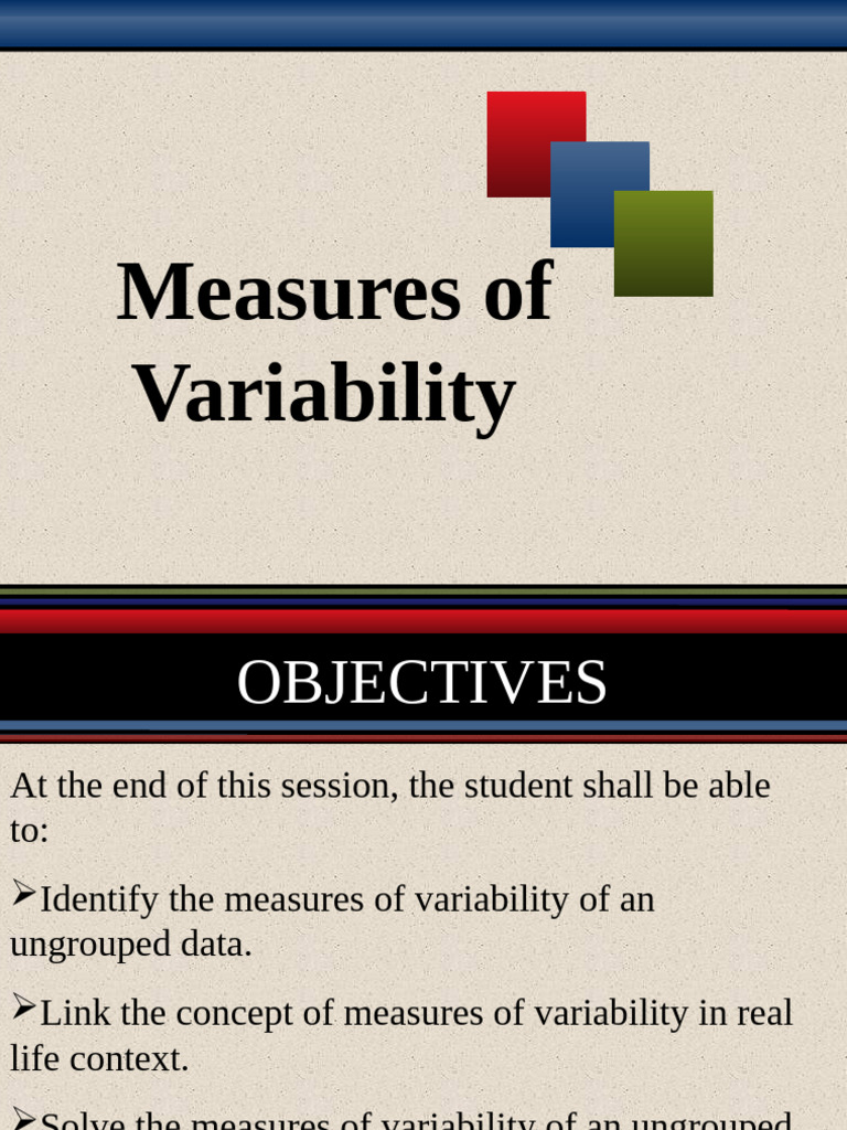 Understanding Measures of Variability | PDF | Variance | Standard Deviation