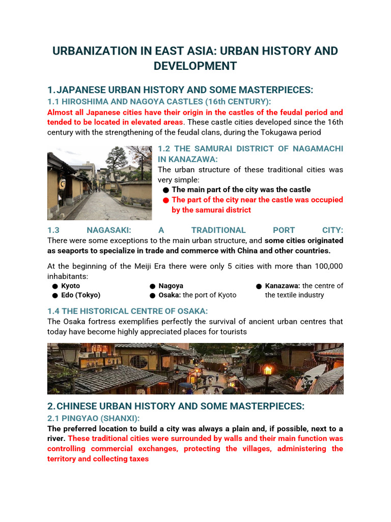 East Asia Urbanization History Overview | PDF | Beijing | Seoul