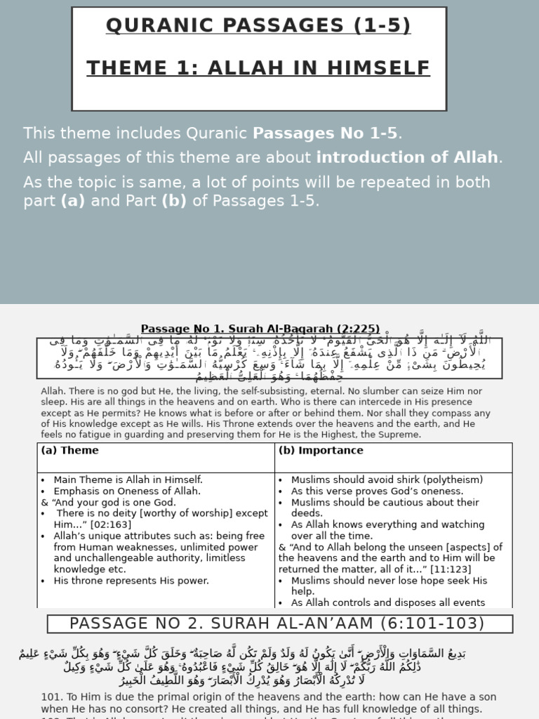 Understanding Allah's Nature in Quran | PDF | God In Islam | Allah