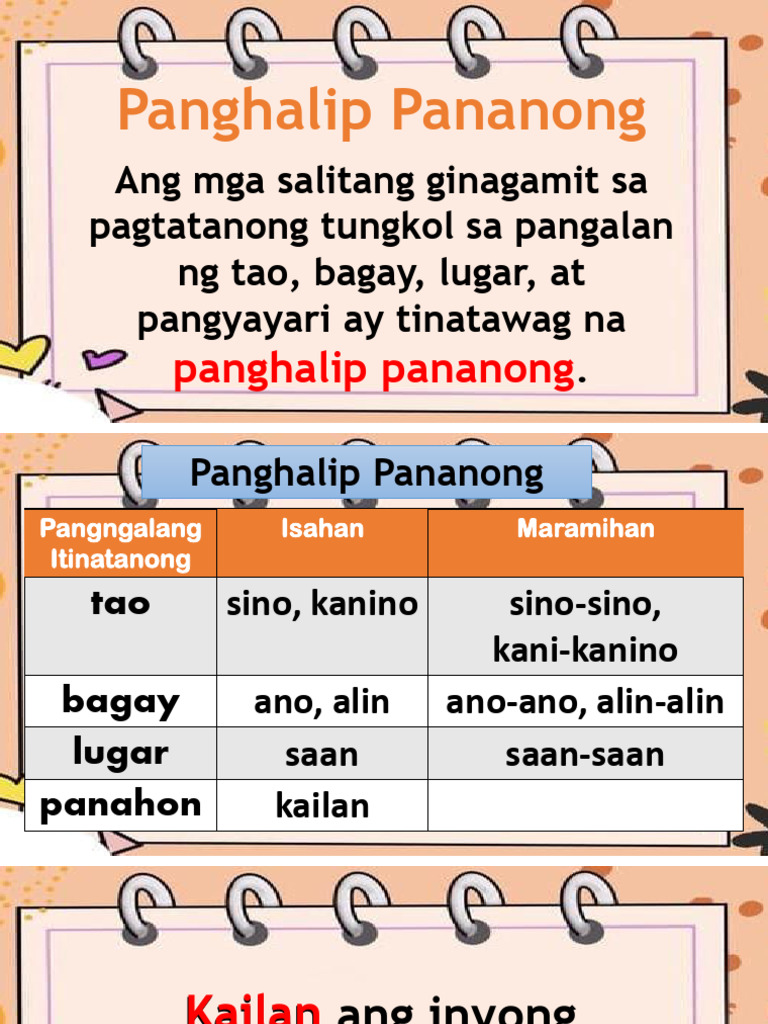 Panghalip Pananong | PDF