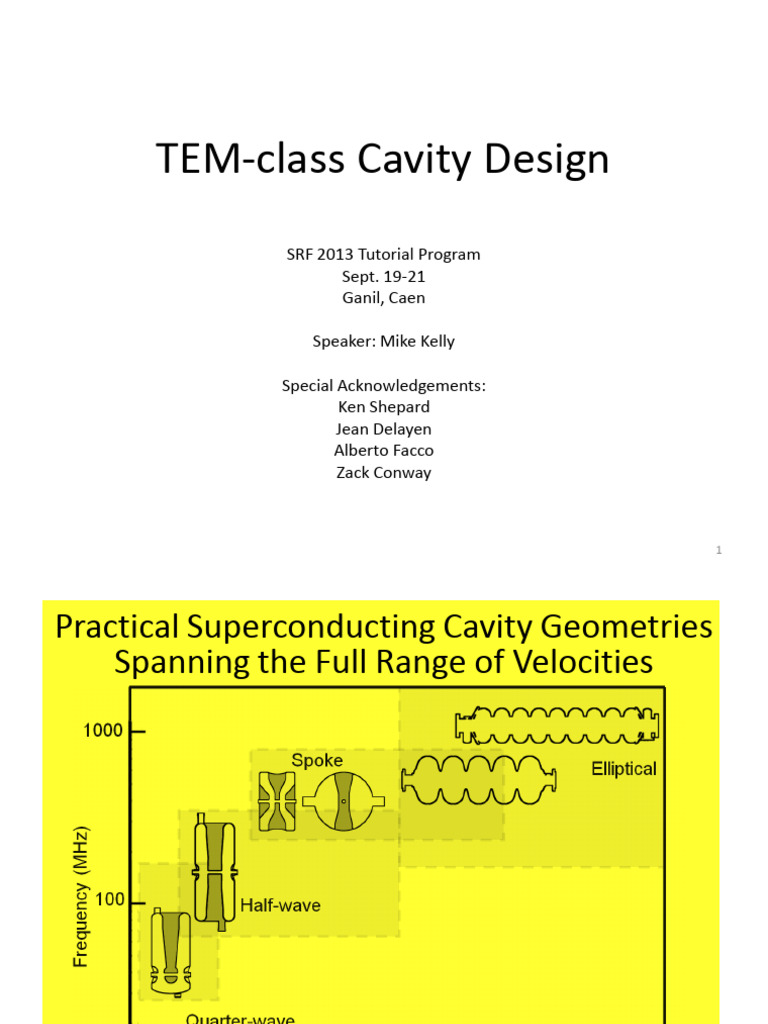 TEM-class Cavity Design Overview | PDF | Electricity | Electrical ...