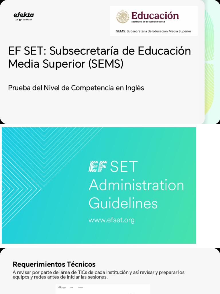 Guía del EF SET para Evaluación de Inglés | PDF | Puntuación ...