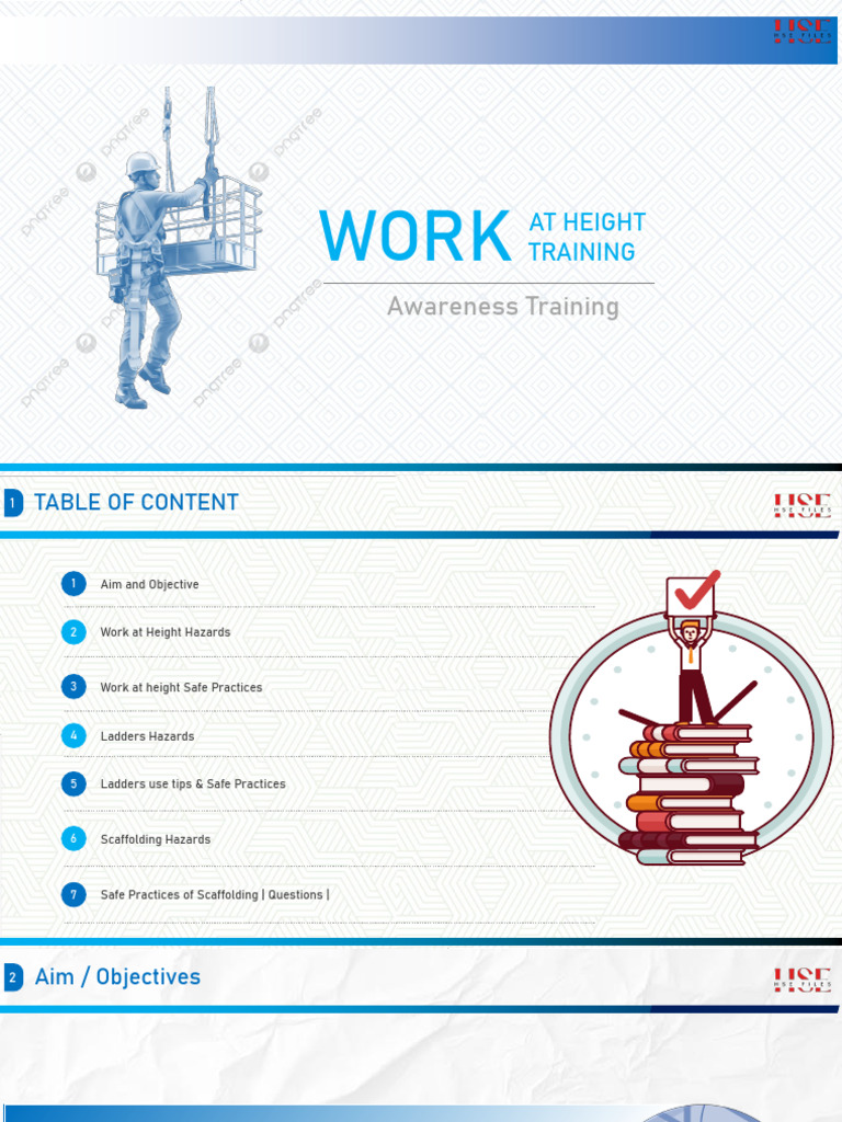 Work at Height Safety Training Guide | PDF | Scaffolding | Ladder