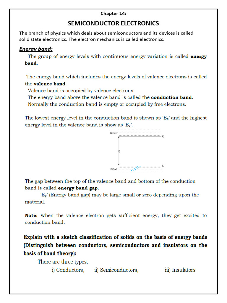 Semiconductor Electronics Overview | PDF | Semiconductors | Doping ...