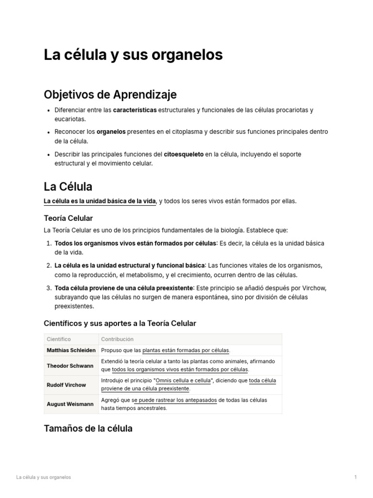 Estructura y Funciones de la Célula | PDF | Citoplasma | Biología Celular)