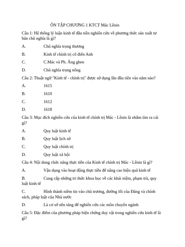 Chương 1 KTCT | PDF