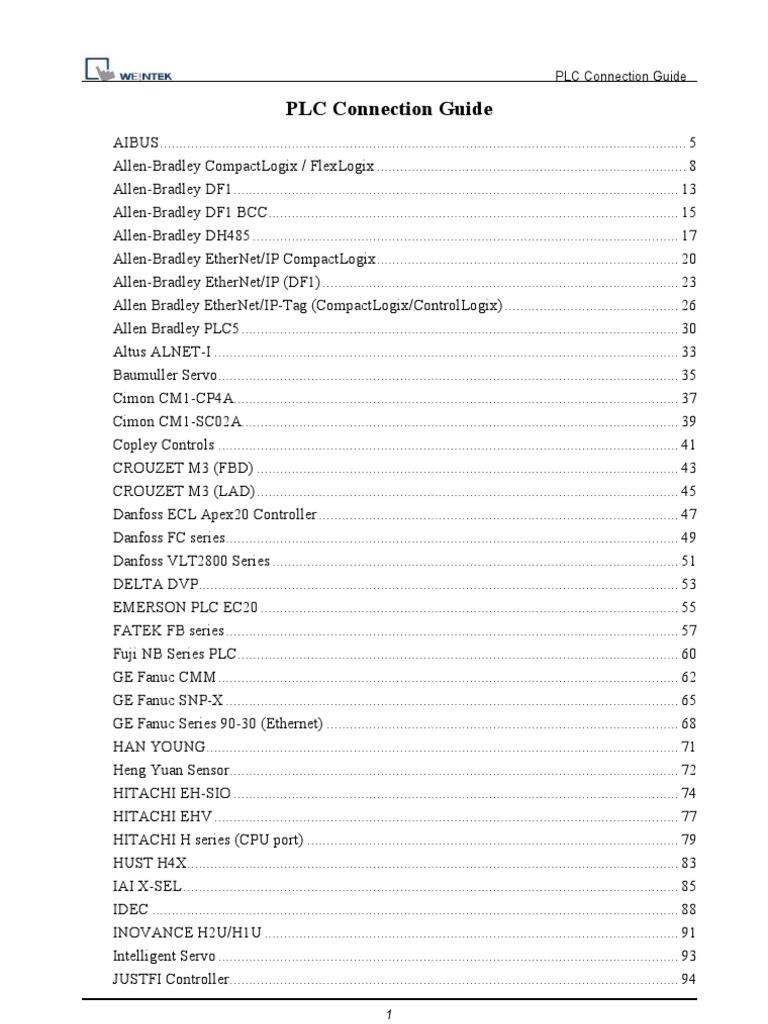 PLC Connection Guide Oct10 | PDF | Programmable Logic Controller ...