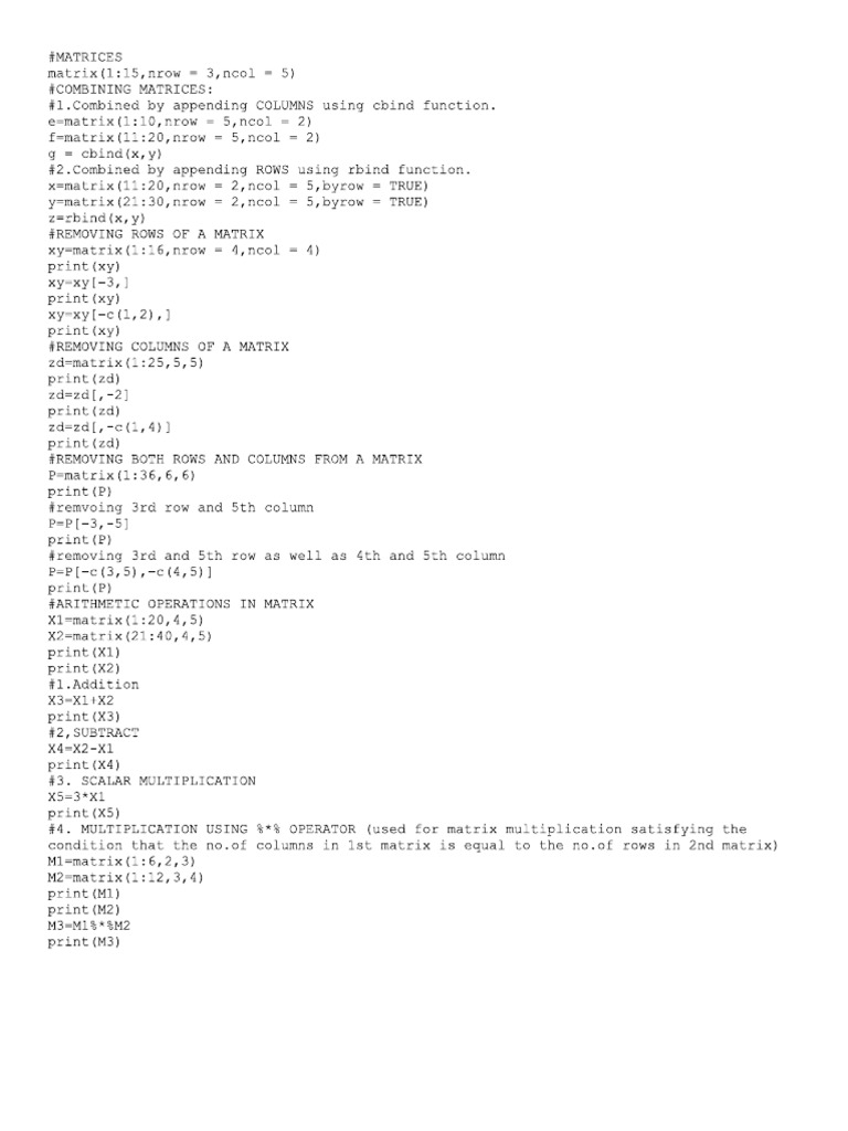 Matrix | PDF