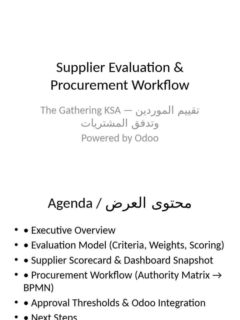 Supplier Evaluation & Procurement Guide | PDF | Business