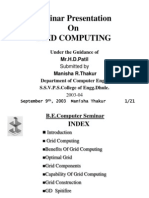 Seminar Presentation On Grid Computing: Under The Guidance of Mr.H.D.Patil