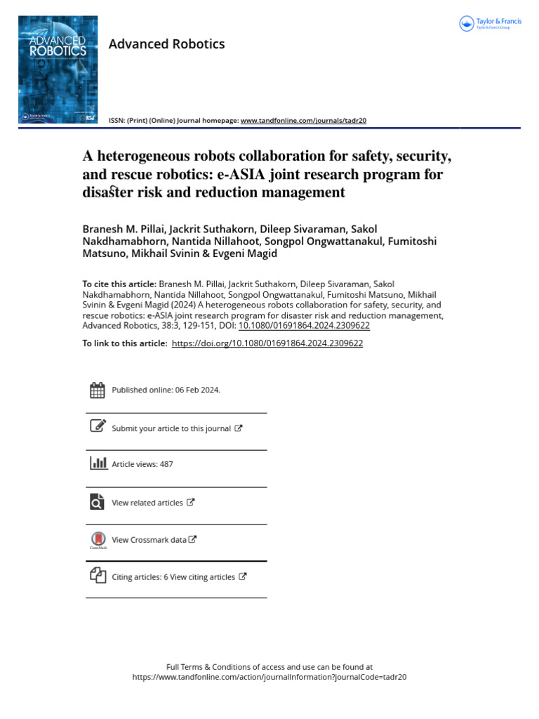 A Heterogeneous Robots Collaboration For Safety Security and Rescue ...
