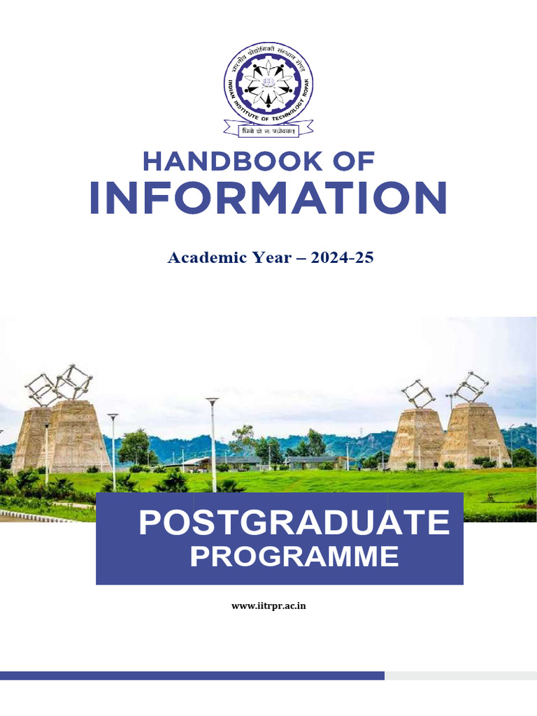 PG Handbook 2024-25 | PDF | Course Credit | Engineering