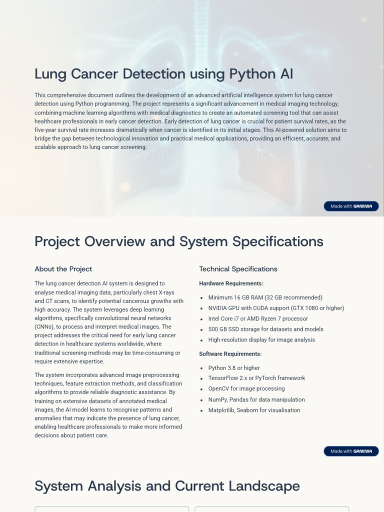 AI Lung Cancer Detection with Python | PDF | Radiology | Artificial ...