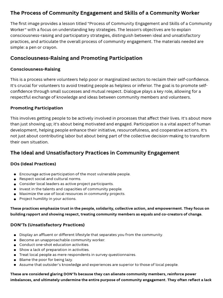 Community Engagement Strategies Explained | PDF | Empowerment | Community