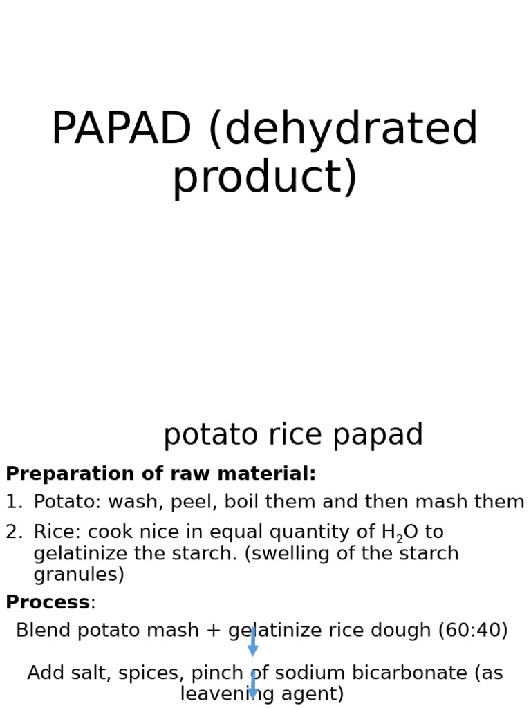 Potato Rice Papad Preparation Guide | PDF
