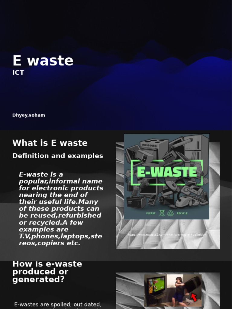 Understanding E-Waste: Definition & Impact | PDF