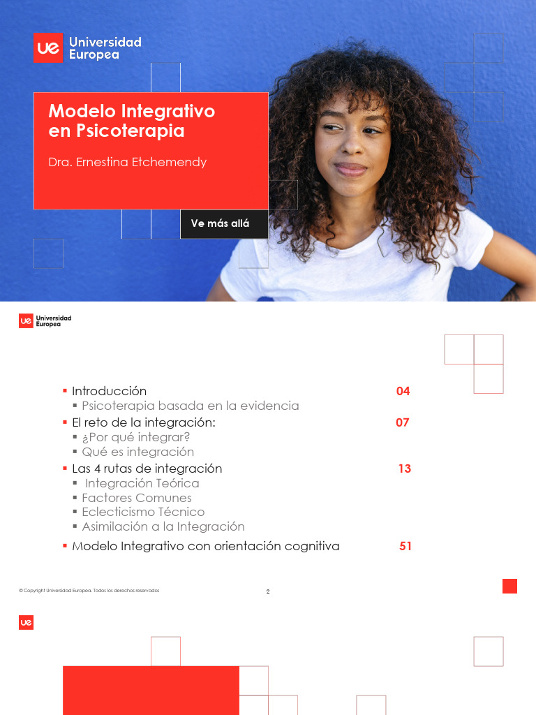 Modelo Integrativo en Psicoterapia | PDF | Psicoterapia | Las emociones