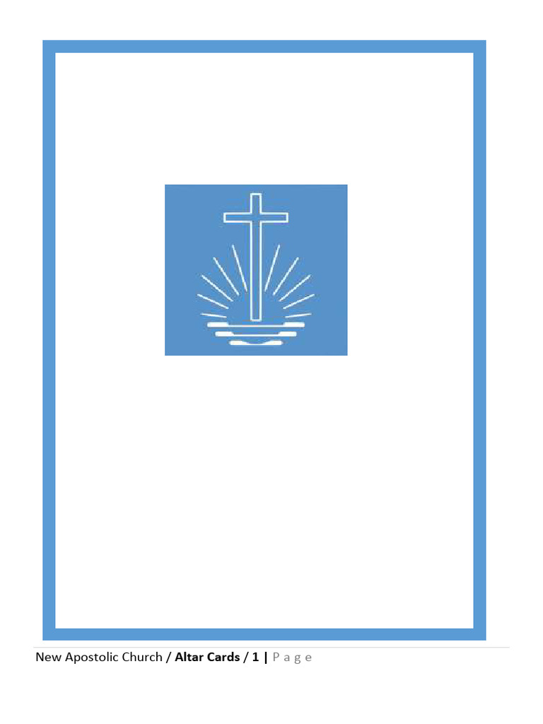Edited Altar Card 23082018-2 | PDF | Baptism | Eucharist