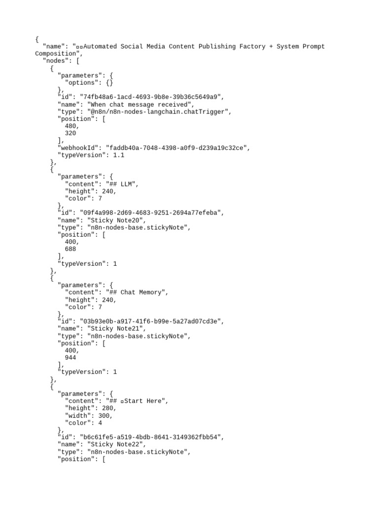 Social Media Automation Workflow | PDF | Parameter (Computer ...