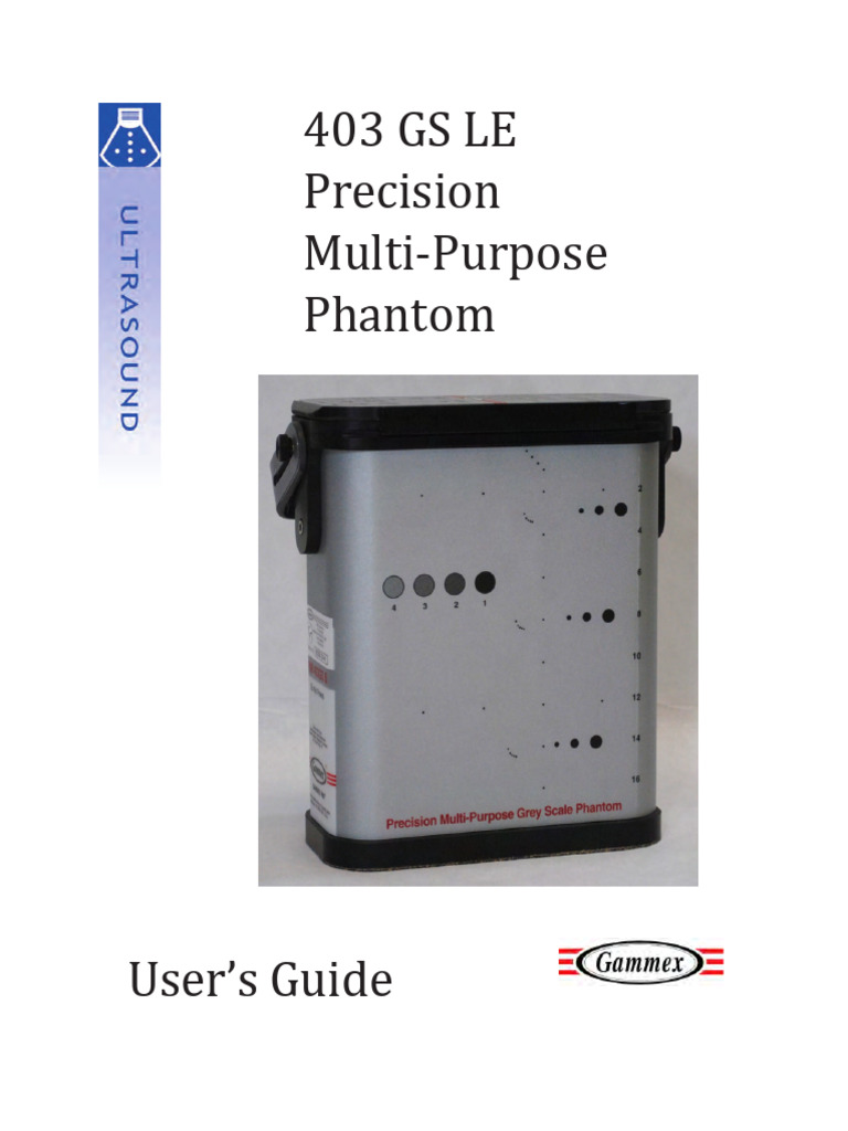403GS LE Phantom User's Guide | PDF | Attenuation | Ultrasound