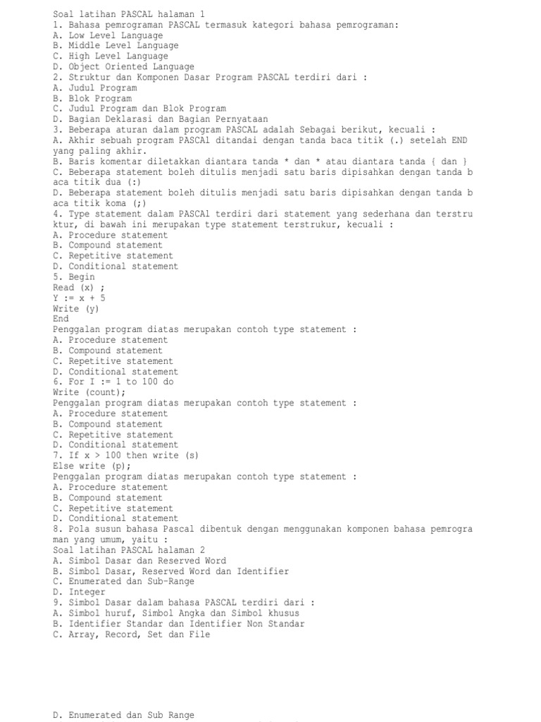 Komentar dalam Pemrograman Pascal | PDF | Teknologi & Rekayasa