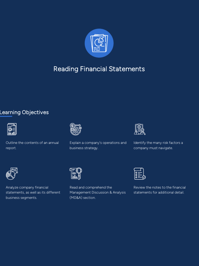 Reading Financial Statements 2 | PDF | Cash Flow Statement | Income ...
