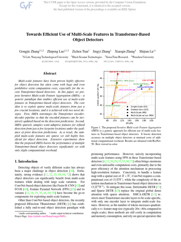 Efficient Multi-Scale Features in Transformers | PDF | Data Compression ...