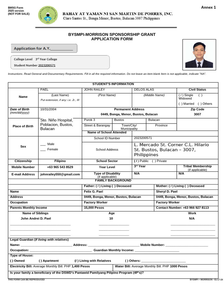 BYSMPI-Morrison Grant Application Form | PDF