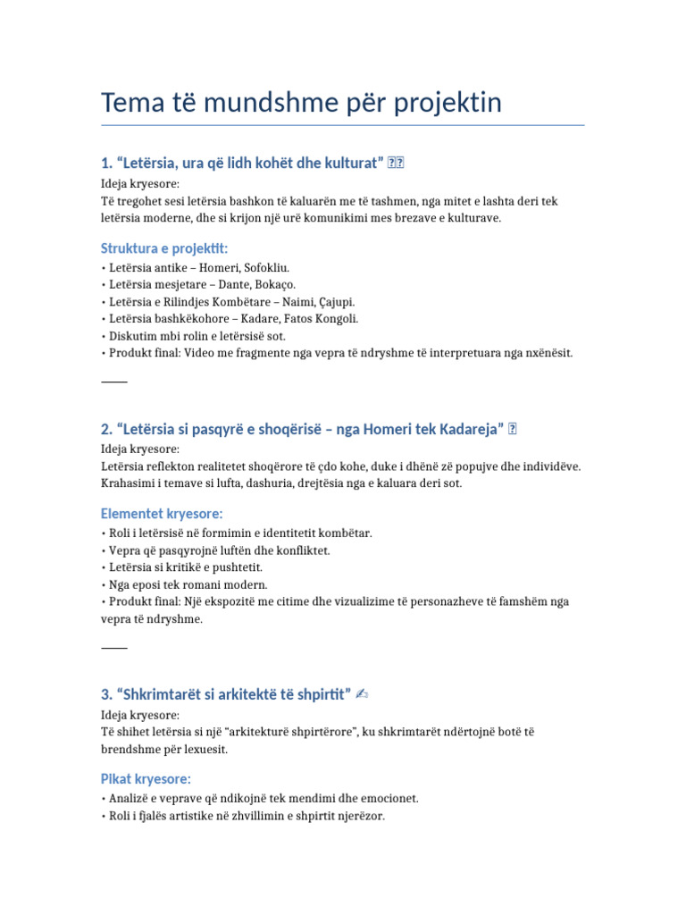 Tema Projekt | PDF