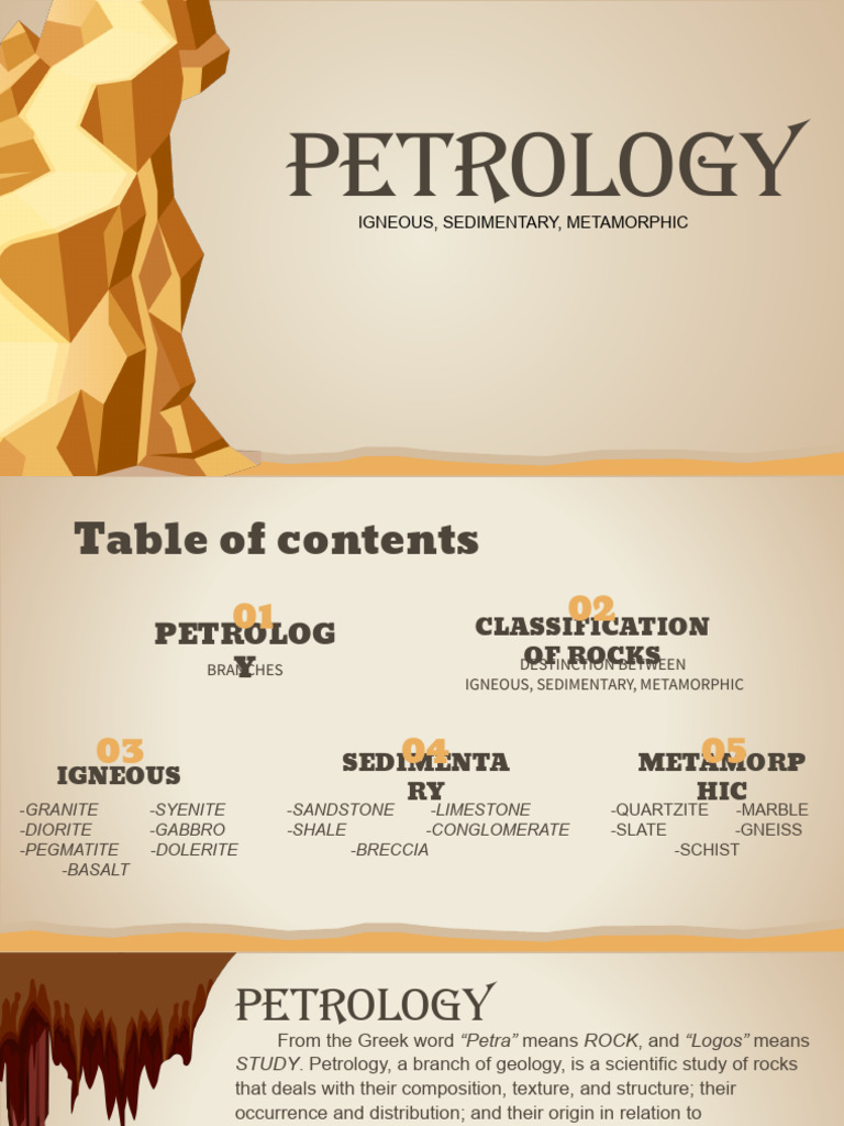 Petrology: Types and Classification of Rocks | PDF | Rock (Geology ...