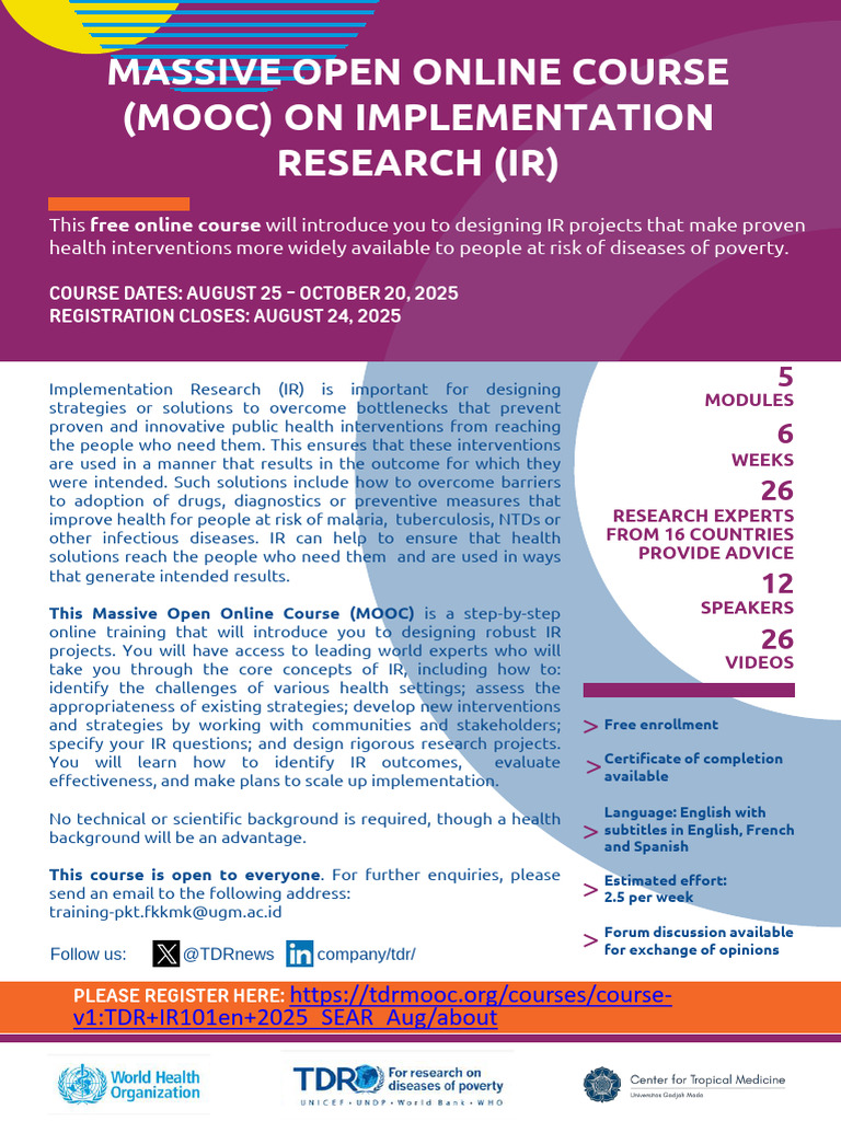 Free MOOC on Implementation Research | PDF | Massive Open Online Course ...