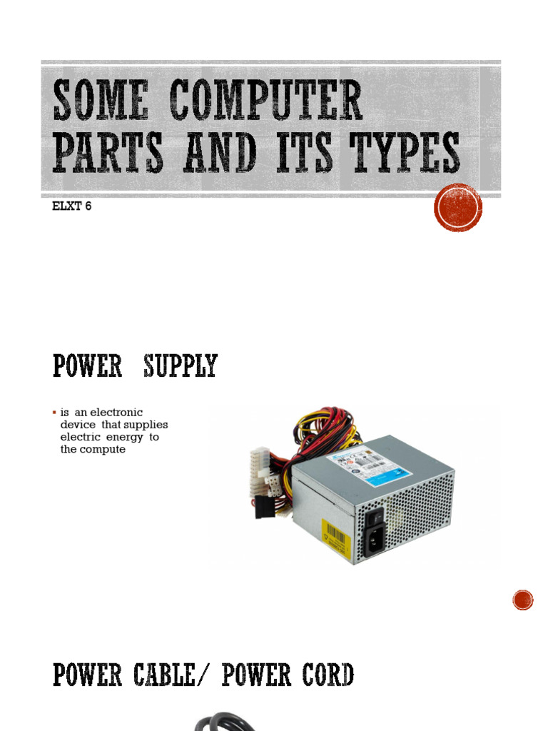 Some Parts of The Computer and Their Types | PDF | Cpu Cache | Central ...