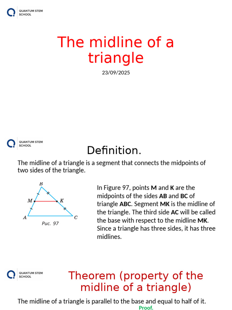 Understanding Triangle Midlines | PDF | Triangle | Classical Geometry