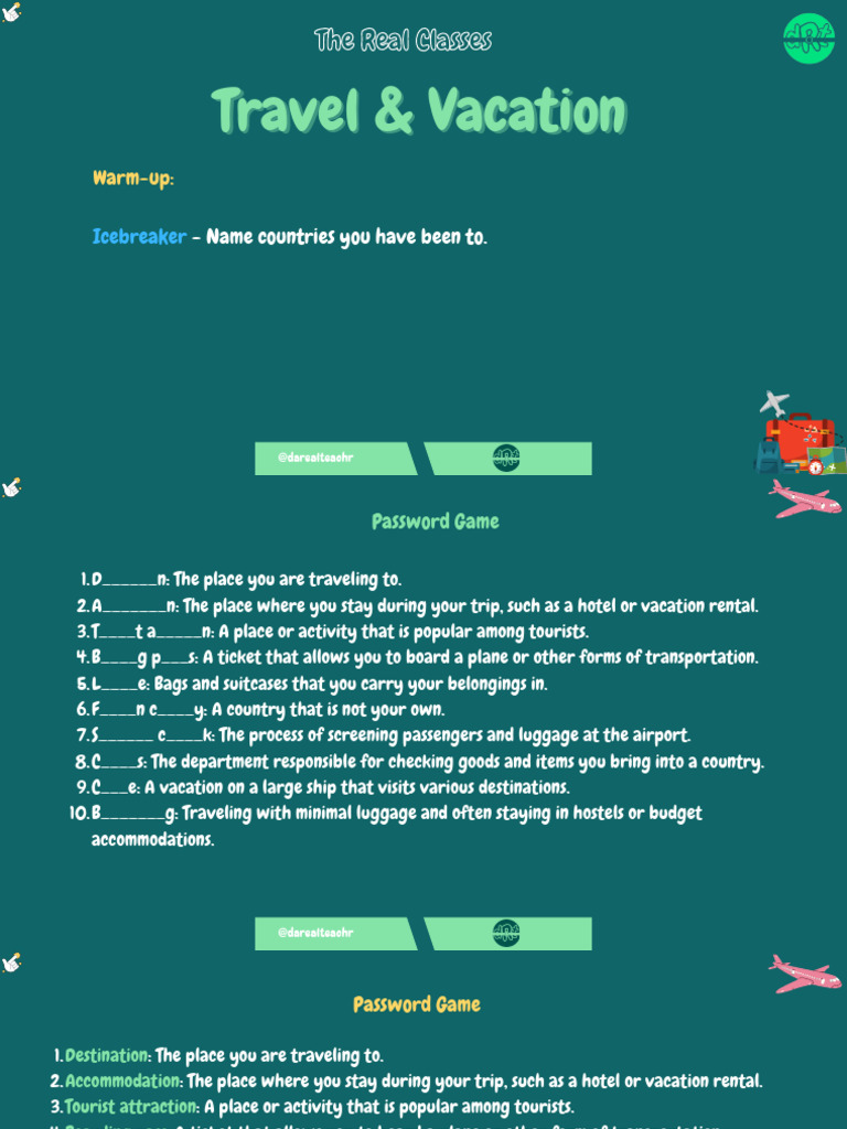 Lesson 2 Travel (Updated) | PDF | Baggage