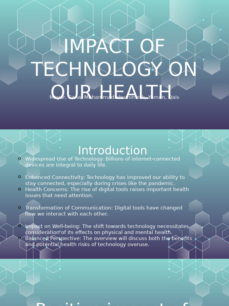 Technology's Dual Impact on Health | PDF | Cardiovascular Diseases ...