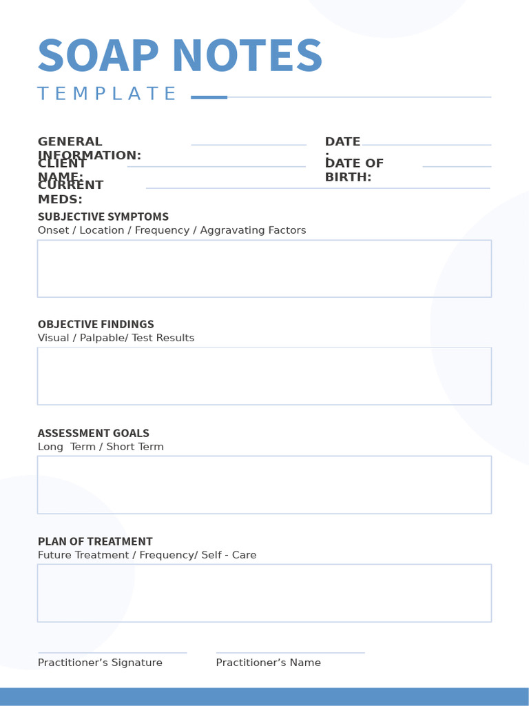 Free SOAP Notes Template PDF | PDF