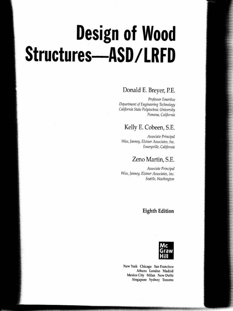Design of Wood Structures 8th Ed. Appendix B | PDF