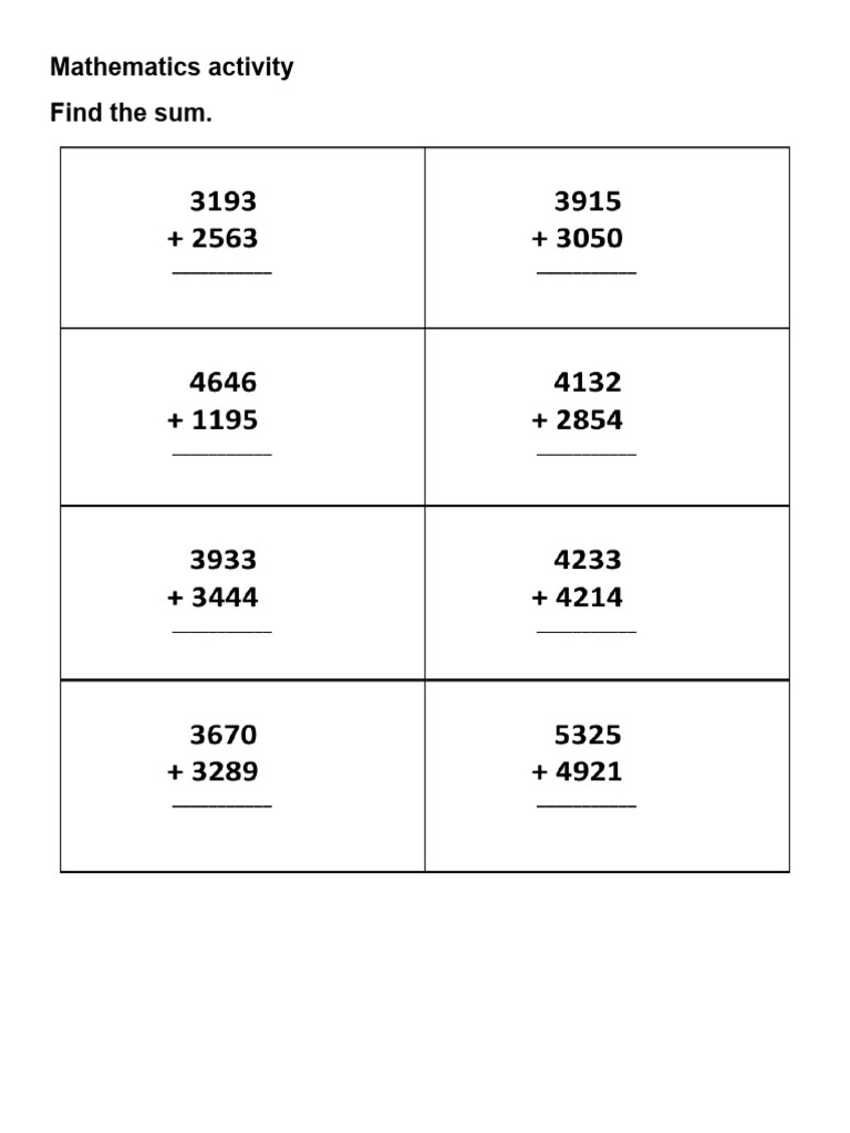 Grade 3 Activity | PDF
