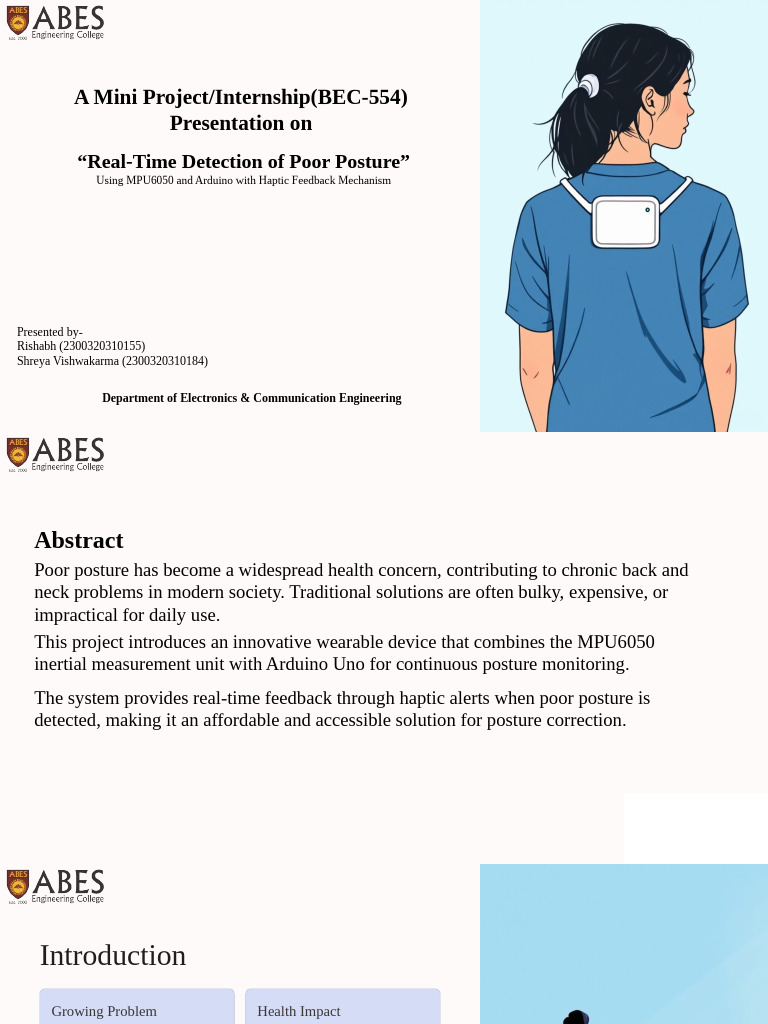 Real-Time Posture Detection System | PDF | Wearable Technology | Feedback
