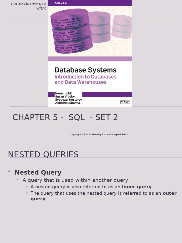 Chapter 5 - SQL - Set2 (4) (2) | PDF | Relational Database | Sql
