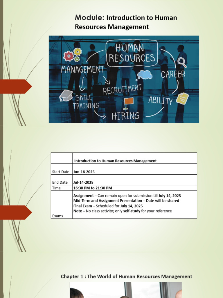 Human Resources Management Overview | PDF | Cost Of Living | Human ...