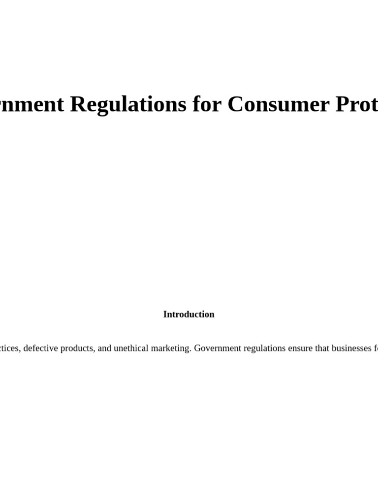Consumer Protection Laws Overview | PDF