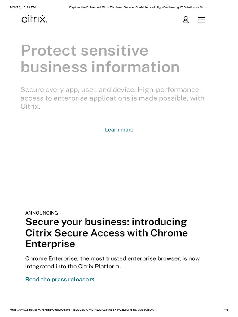 Secure Business Solutions with Citrix | PDF | Citrix Systems | Cloud ...