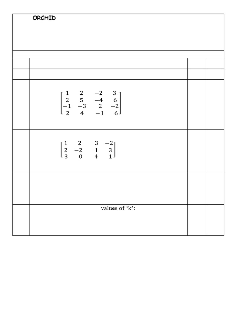 TOUTORIAL 01 Linear Algebra 1 | PDF
