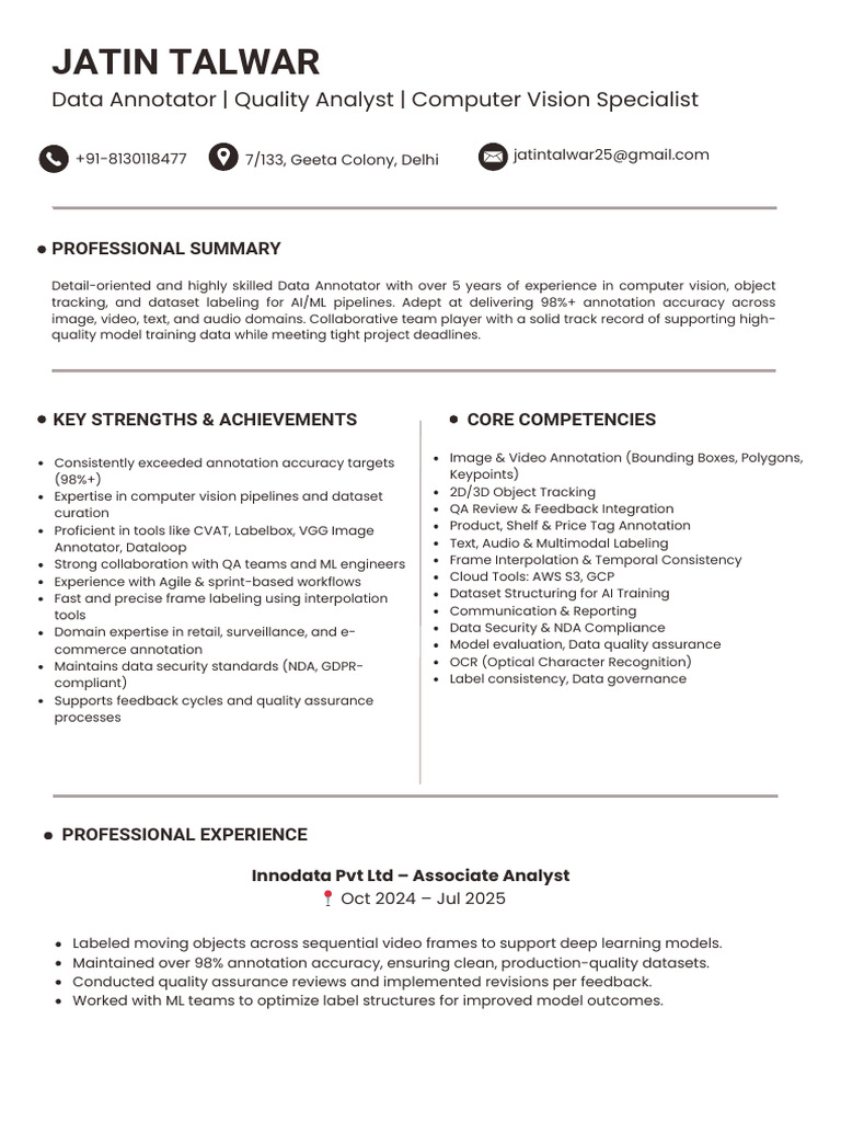 Data Annotator & Computer Vision Expert | PDF | Quality Assurance ...