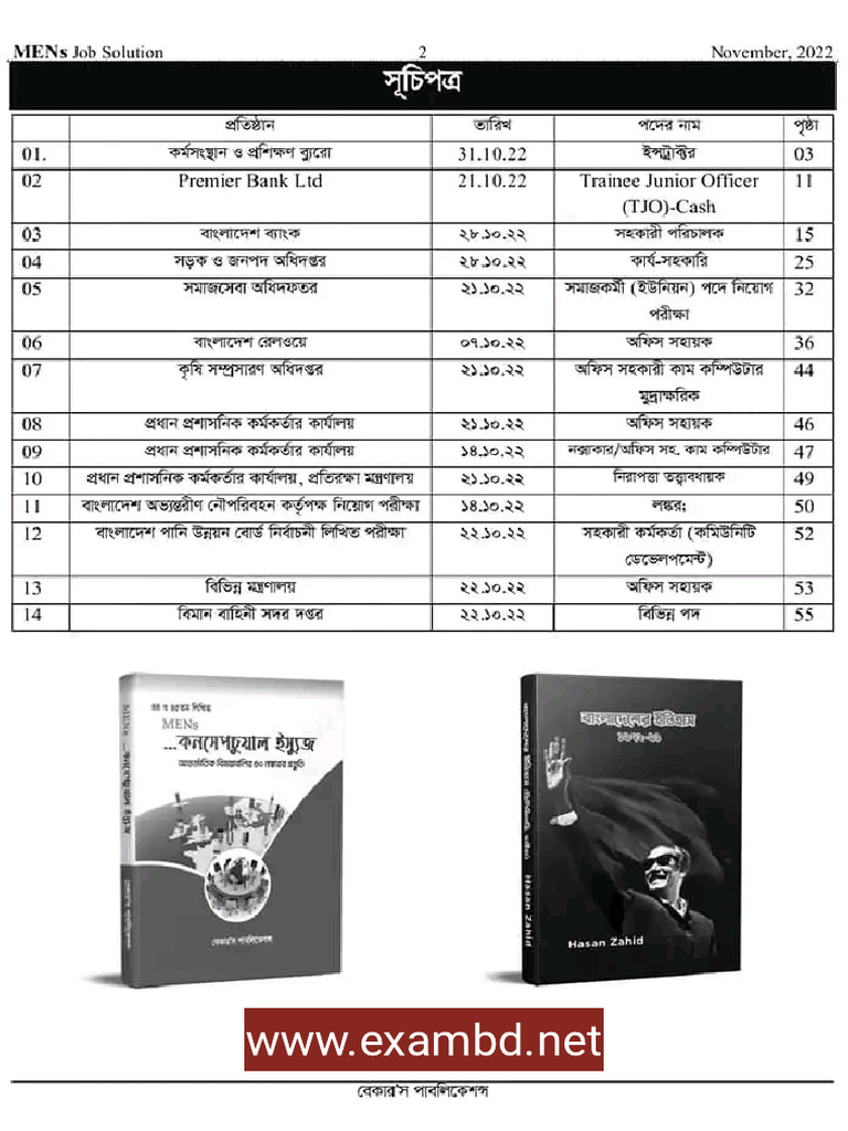 MENs Job Solution November 2022 | PDF